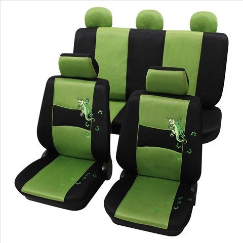 Set complet huse scaune PETEX (fata-spate) Verde-Gecko miniatura