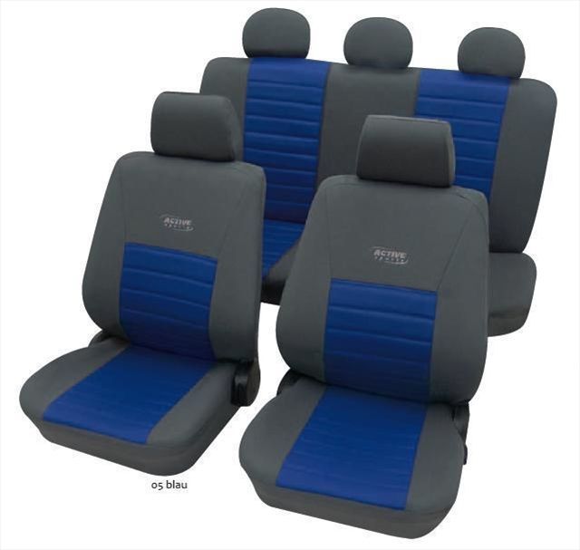 Set huse scaune PETEX Active Sports Albastru-Negru miniatura