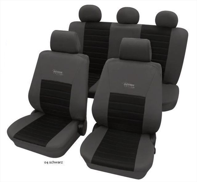 Set huse scaune PETEX Active Sports Gri-Negru miniatura