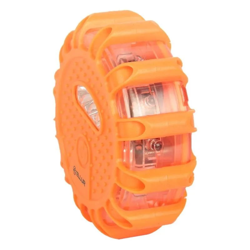 Semnalizator de urgenta si lanterna LED Basic TELLUR, 3 x AAA, magnetic, portocaliu miniatura