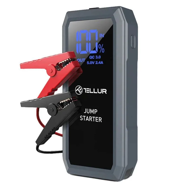 Starter portabil pentru pornirea mașinii, 1500A, Baterie Externă, 16800mAh, lumină LED miniatura