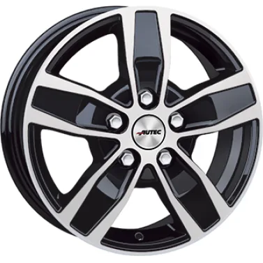 Jante ALIAJ 5X130 AUTEC QUANTRO Gloss Black / Polished ET66 5/130 89.1 R16 - Poza 1