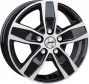 Jante ALIAJ 5X130 AUTEC QUANTRO Gloss Black / Polished ET66 5/130 89.1 R16 - Poza 1 miniatura