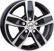 Jante ALIAJ 6X130 AUTEC QUANTRO Gloss Black / Polished ET57 6/130 84.1 miniatura