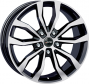 Jante ALIAJ 5X120 AUTEC UTECA Gloss Black / Polished ET46 5/120 65.1 R19 - Poza 1 miniatura