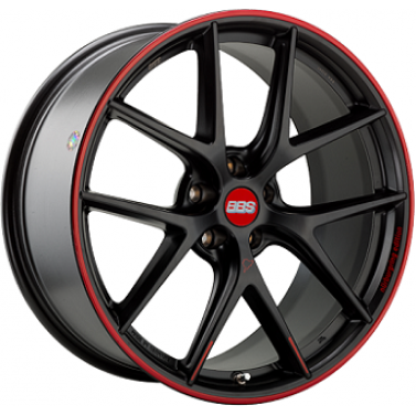 Jante ALIAJ 5X120 BBS CI-R Dull Black / Red ET35 5/120 82 R19 - Poza 1