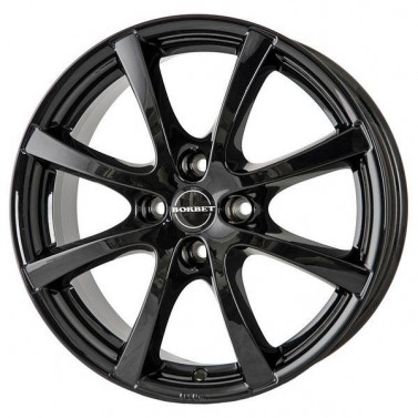 Jante ALIAJ 4X108 BORBET LV4 BLACK GLOSSY LACKIERT ET38 4/108 72.5 R17 - Poza 1