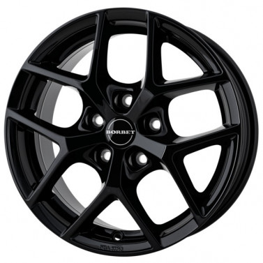 Jante ALIAJ 5X112 BORBET Y BLACK GLOSSY GLANZLACKIERT ET45 5/112 72.5 R17 - Poza 1