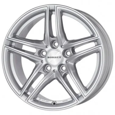 Jante ALIAJ 5X112 BORBET XR BRILLANTSILBER GLANZLACKIERT ET22 5/112 66.6 R16 - Poza 1