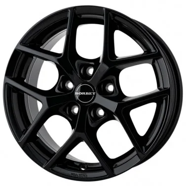 Jante ALIAJ 5X100 BORBET Y BLACK GLOSSY GLANZLACKIERT ET38 5/100 57.1 R16 - Poza 1