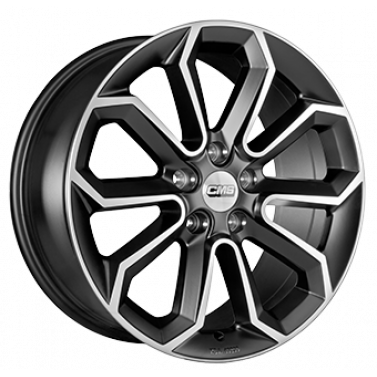 Jante ALIAJ 5X108 CMS C20 Dull Black / Polished ET47 5/108 63.4 R17 - Poza 1