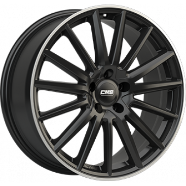 Jante ALIAJ 5X112 CMS C23 Gloss Black / Polished lip ET48 5/112 66.5 R17 - Poza 1