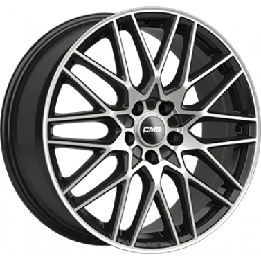 Jante ALIAJ 4X100 CMS C25 Black / Polished ET45 4/100 67.1 R17 - Poza 1