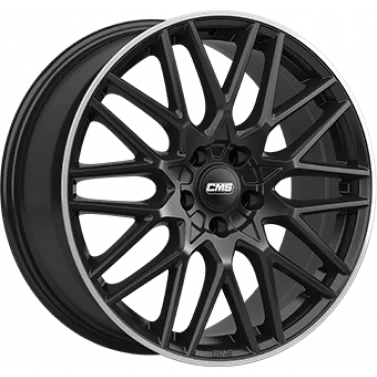 Jante ALIAJ 4X100 CMS C25 Gloss Black / Polished lip ET45 4/100 67.1 R17 - Poza 1