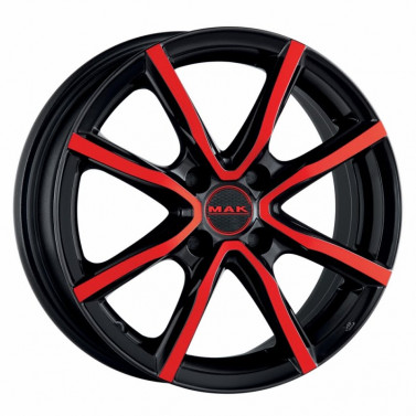 Jante ALIAJ 5X110 MAK MILANO BLACK AND RED ET40 5/110 65.1 R18 - Poza 1