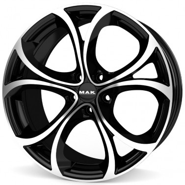 Jante ALIAJ 5X110 MAK LARIO BLACK MIRROR BLACK MIRROR ET34 5/110 65.1 R18 - Poza 1