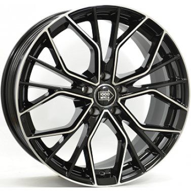 Jante ALIAJ 5X100 MILLE MIGLIA 1020 Gloss Black / Polished Gloss Black / Polished ET35 5/100 57.1 R18 - Poza 1