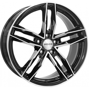 Jante ALIAJ 5X112 MONACO WHEELS RR8M Gloss Black / Polished Gloss Black / Polished ET45 5/112 66.5 R19 - Poza 1