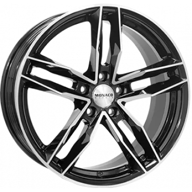 Jante ALIAJ 5X112 MONACO WHEELS RR8M Gloss Black / Polished Gloss Black / Polished ET45 5/112 66.5 R19 - Poza 1