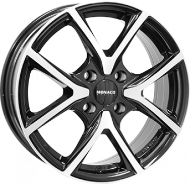4X108 MONACO WHEELS CL2 Gloss Black / Polished ALIAJ 7 17