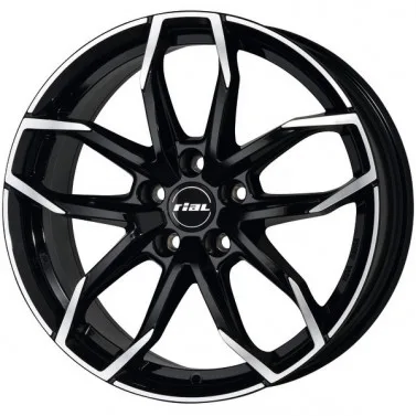 Jante ALIAJ 5X110 RIAL LUCCA DIAMANTSCHWARZ FP ET33 5/110 65.10 R18 - Poza 1