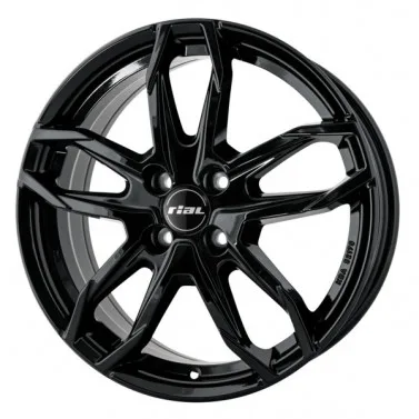 Jante ALIAJ 4X100 RIAL LUCCA DIAMANT-SCHWARZ LACKIERT ET40 4/100 63.3 R16 - Poza 1