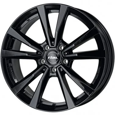 Jante ALIAJ 5X112 RIAL M12 DIAMANT-SCHWARZ GLANZLACKIERT ET20 5/112 66.5 R19 - Poza 1