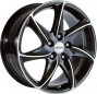 Jante ALIAJ 4X108 RONAL R51 Gloss Black / Polished ET25 4/108 65.1 R16 - Poza 1 miniatura