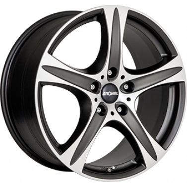 Jante ALIAJ 5X127 RONAL R55 SUV Dull Black / Polished ET38 5/127 71.6 R18 - Poza 1