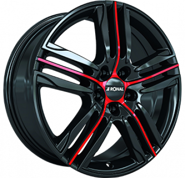 5X112 RONAL R57 Gloss Black / Red ALIAJ 7.5 18 anvelope-autobon.ro imagine 2022 marketauto.ro