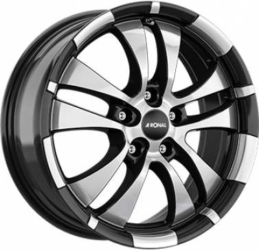 5X105 RONAL R59 Gloss Black / Polished ALIAJ 7.5 18 anvelope-autobon.ro imagine noua 2022