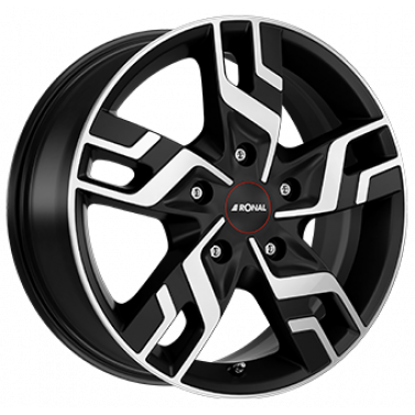 Jante ALIAJ 5X118 RONAL R64 Dull Black / Polished ET60 5/118 71.1 R17 - Poza 1