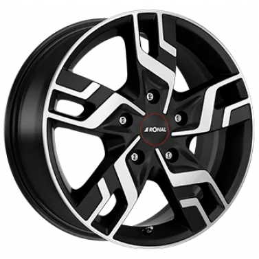 Jante ALIAJ 5X118 RONAL R64 Dull Black / Polished ET60 5/118 71.1 R17 - Poza 1