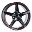 Jante ALIAJ 5X112 RONAL R69 MCR JET BLACK RED RIM ET52 5/112 66.50 miniatura