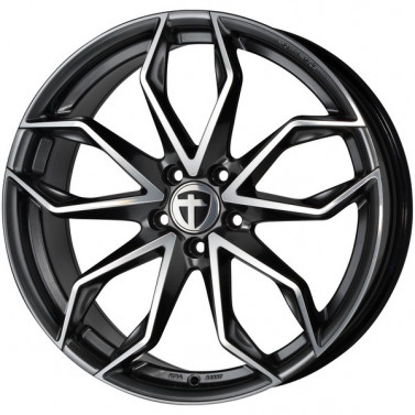 Jante ALIAJ 5X112 TOMASON TN22 DARK HYPERBLACK P. FRONTPOLIERT ET45 5/112 72.6 R19 - Poza 1