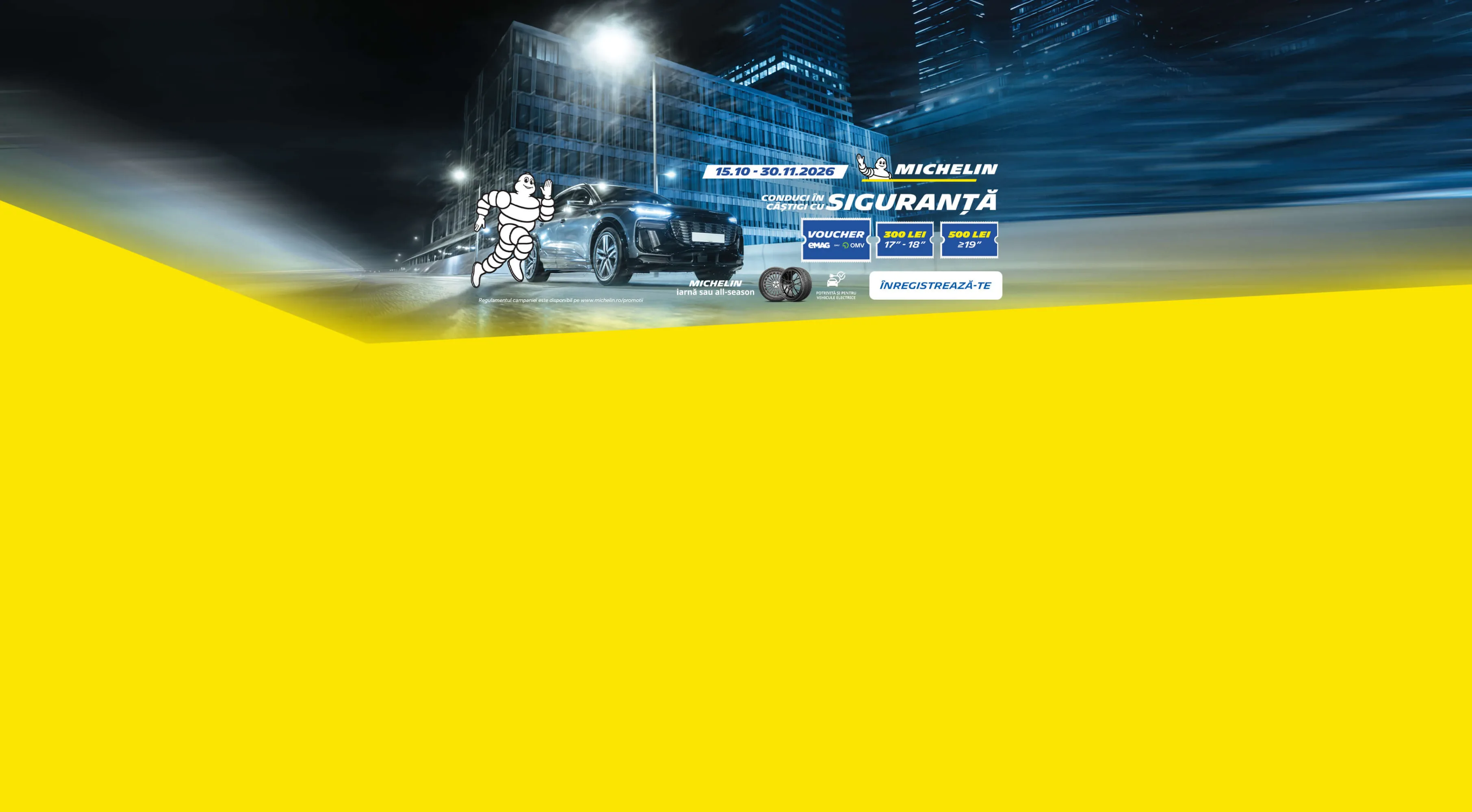 Cumpara 4 anvelope Michelin Allseason sau de iarna si primesti un voucher