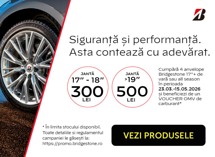 4 Anvelope Bridgestone + Allseason = voucher OMV