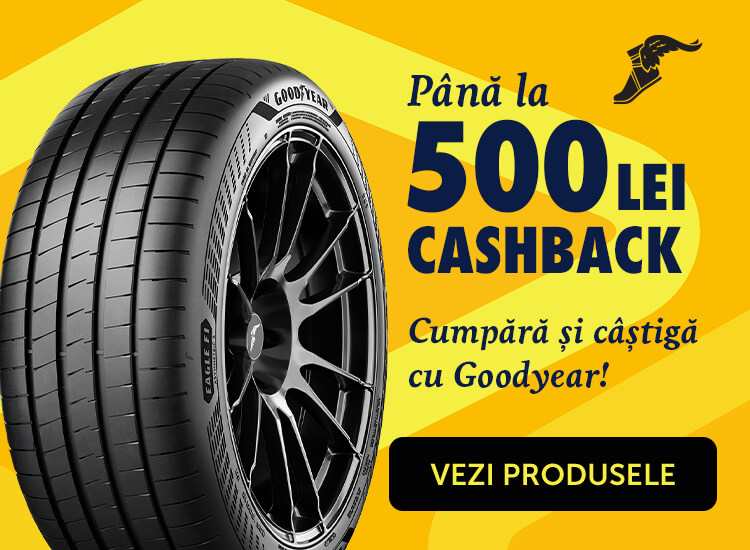 Cashback la 4 anvelope Goodyear